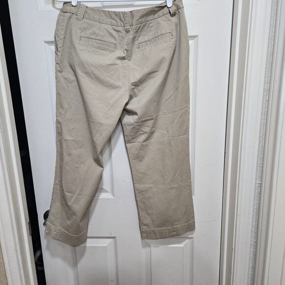 Merona Tan Ankle Crop Pants Women’s Size 12 Casual Office - Picture 8 of 8